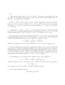 §17.3 1. From the first sentence, 0.6k = 100, so k = N/m. The system