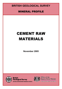 Cement Raw Materials - British Geological Survey