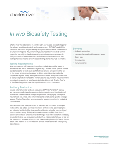 In Vivo Biosafety Testing - Charles River Laboratories