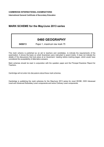 0460 geography - The Geographer online