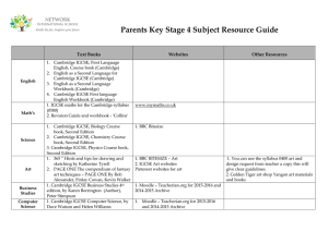 Parents Key Stage 4 Subject Resource Guide