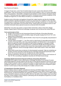 Guide to IGCSE Programme