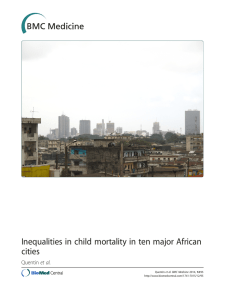 Inequalities in child mortality in ten major African cities