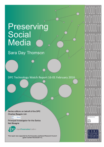 Preserving Social Media - Digital Preservation Coalition