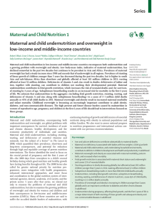 Maternal and child undernutrition and overweight in low