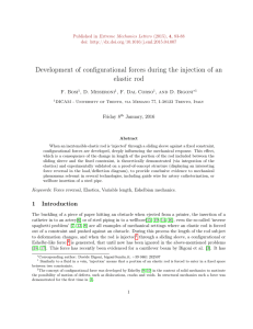 Development of configurational forces during the injection of an