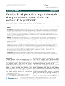 Variations in risk perceptions: a qualitative study of why