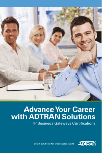 Advance Your Career with ADTRAN Solutions