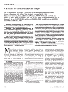 Guidelines for intensive care unit design