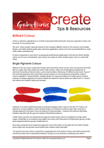 Brilliant Colour: About Paint and Pigments