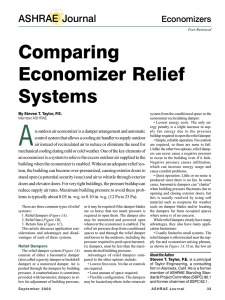 Comparing Economizer Relief Systems