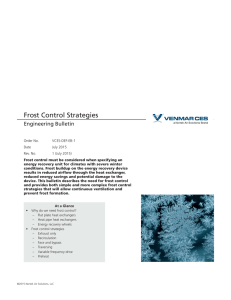 Frost Control Strategies