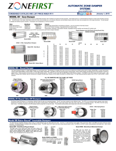 AUTOMATIC ZONE DAMPER SYSTEMS