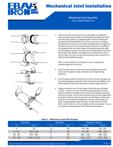 Standard Mechanical Joint Installation Instructions and Dimensions