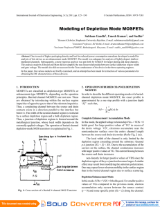 Modeling of Depletion Mode MOSFETs