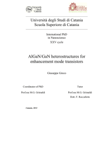 AlGaN/GaN heterostructures for enhancement mode transistors