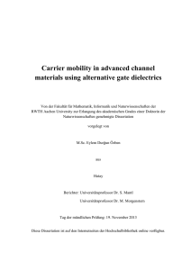 Carrier mobility in advanced channel materials using alternative