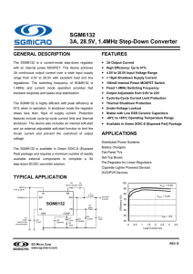 SGM6132 3A, 28.5V, 1.4MHz Step