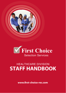 Staff Handbook Healthcare - first-choice