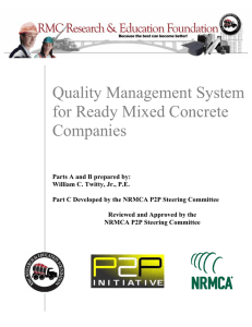 Quality Management System for Ready Mixed