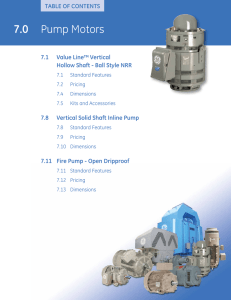 GE Motors Catalog — Section 7: Pump Motors