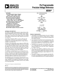 AD584* Pin Programmable Precision Voltage Reference