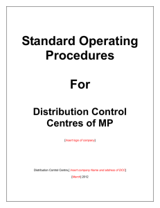 Standard Operating Procedures For