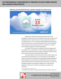 I/O performance comparison of VMware vCloud Hybrid Service and