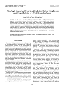 Pitch Angle Control and Wind Speed Prediction Method Using