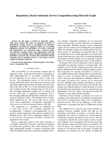 Dependency Based Automatic Service Composition using Directed