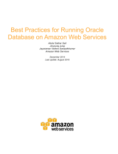 Best Practices for Running Oracle Database on AWS