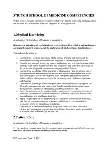 SSOM Competencies - Stritch School of Medicine