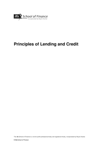 Principles of Lending and Credit