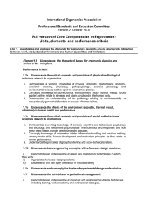 Full Version of Core Competencies in Ergonomics