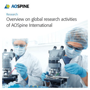 Overview on global research activities of AOSpine International