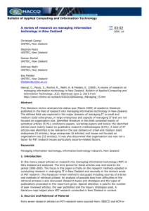 Bulletin of Applied Computing and Information Technology