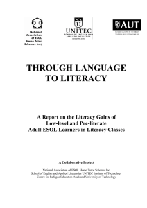 through language to literacy