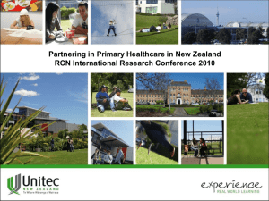 Partnering in Primary Healthcare in New Zealand RCN International
