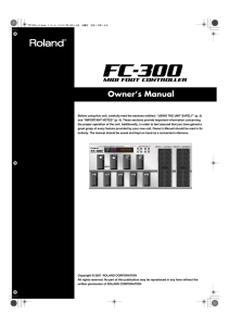 Owner`s Manual - American Musical Supply