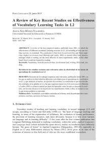 A Review of Key Recent Studies on Effectiveness of Vocabulary