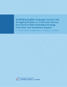 Scaffolding English Language Learners and Struggling Readers in