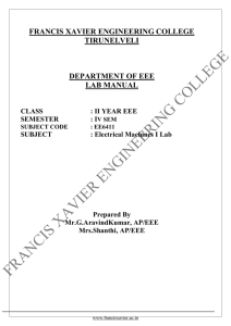 lab manual - Francis Xavier Engineering College