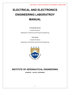 Electrical and Electronics Engineering Lab Manual