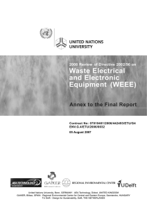 2008 Review of directive 2002/96 on waste electrical and electronic