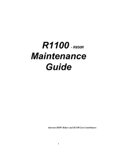 The R1100 Maintenance Guide
