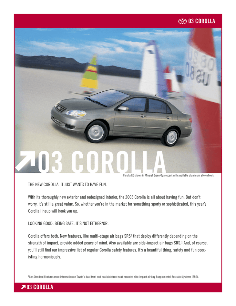 2003 Corolla eBrochure