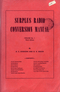 Surplus Conversion Manual vol. 1.