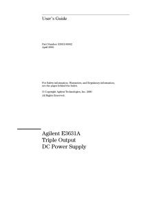 Agilent E3631A Triple Output DC Power Supply