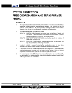 SYSTEM PROTECTION FUSE COORDINATION AND