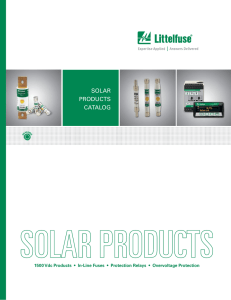 Littelfuse Solar Fuse Catalog